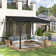 10'W X 8'D  Manual Slope Patio Awning In Black