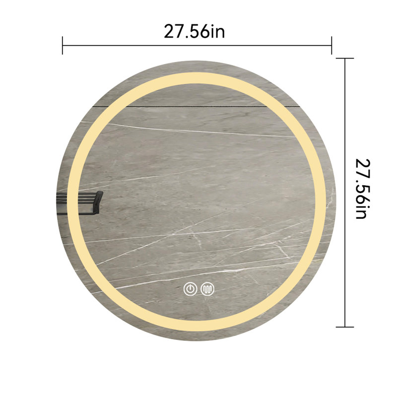 Miroir de salle de bain transparent à brouillard - Design moderne, pratique à imagerie transparente à un bouton, énergie