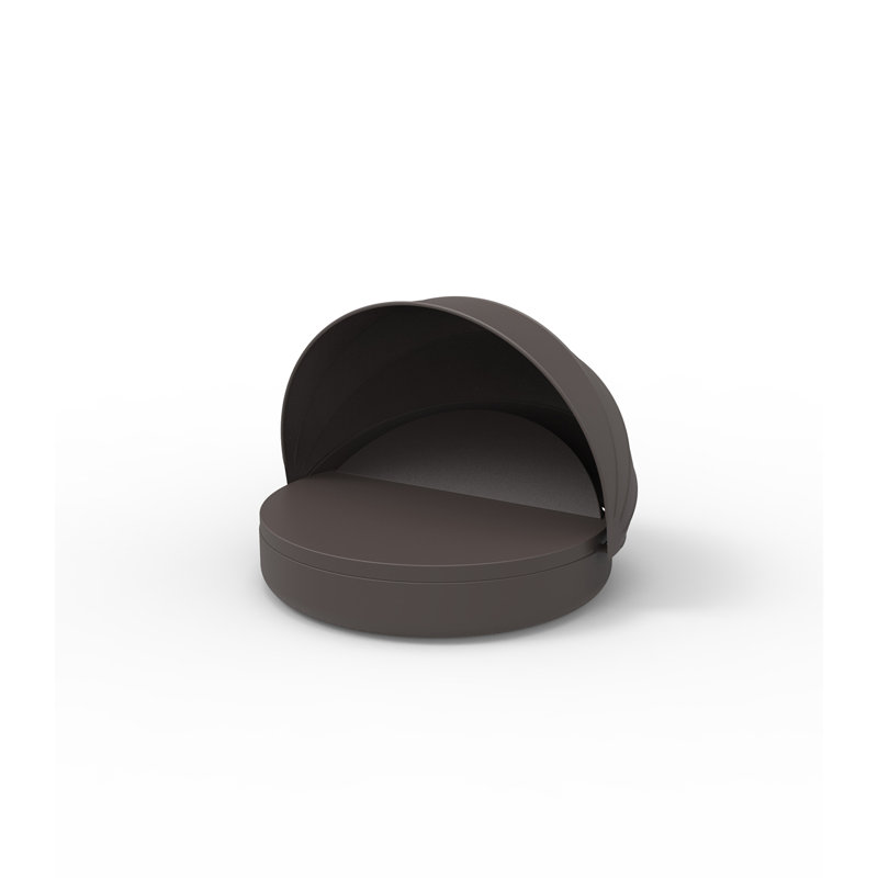 Vela - Lit de jour avec dossier inclinable et pavillon pliant - 76,5 po x 71,25 po - Basic, Bronze / bronze