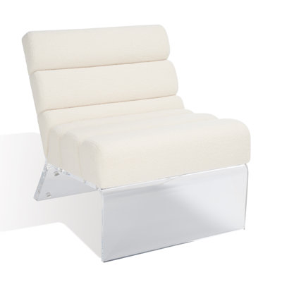 Fauteuil de chambre en polyester touffeté de 25,8 po Freja