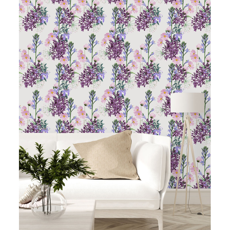Floral Tile, Vinyl, 18.75" W x 25" L