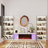 130”W TV Stand Entertainment Center With Fireplace-1536458131