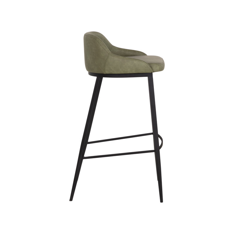 ASTRA Upholstered Stool with Metal Frame, Counter Stool (26.25" Seat Height), Ivanhoe Pine