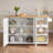 Wood Kitchen Island with Drop Leaf Breakfast Bar, Rolling Kitchen Cart with 2 Doors and 2 Shelves, Mobile Storage Island with Spice Rack and Towel Rack-196182942