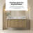 OVE Helena 60 in. Double Sink Freestanding Bathroom Vanity in Antique Oak with White Engineered Stone Top, Brushed Nickel Hardware-137129422