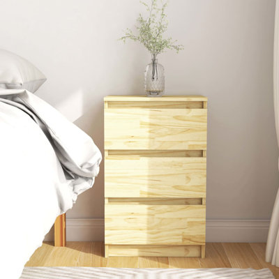 Gathard 40cm W Solid Wood Bedside Table