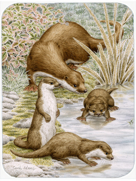 Planche à découper en verre famille caroline Otter
