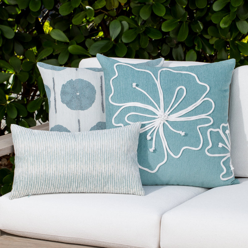 Solstice Mist Square Performance Pillow Cover & Insert