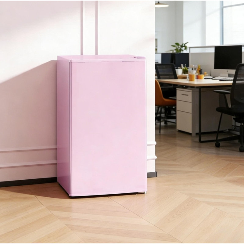 Compact Mini Refrigerator, Portable Space-Saving Fridge for Home, Dorm, Office and Apartment, Pink