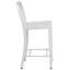Commercial Grade Metal Indoor-Outdoor Stool with Vertical Slat Back-1824115520-1824115528