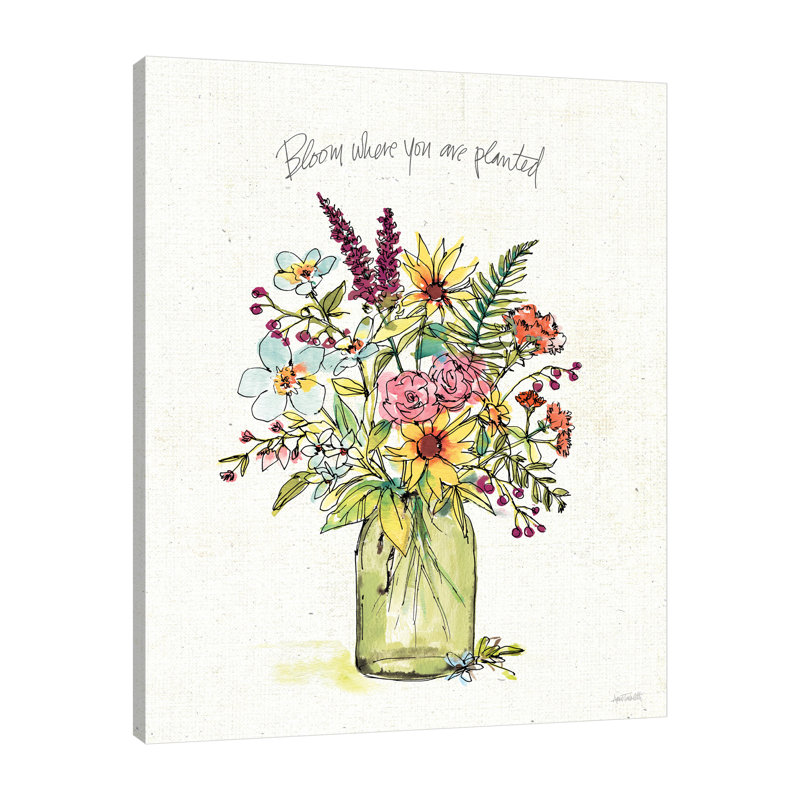 «Simply Petals III» par Anne Tavoletti, art mural sur toile, H 20 po x l 16 po x P 1,5 po