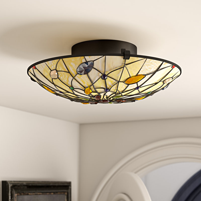 Alekya Glass Flush Mount