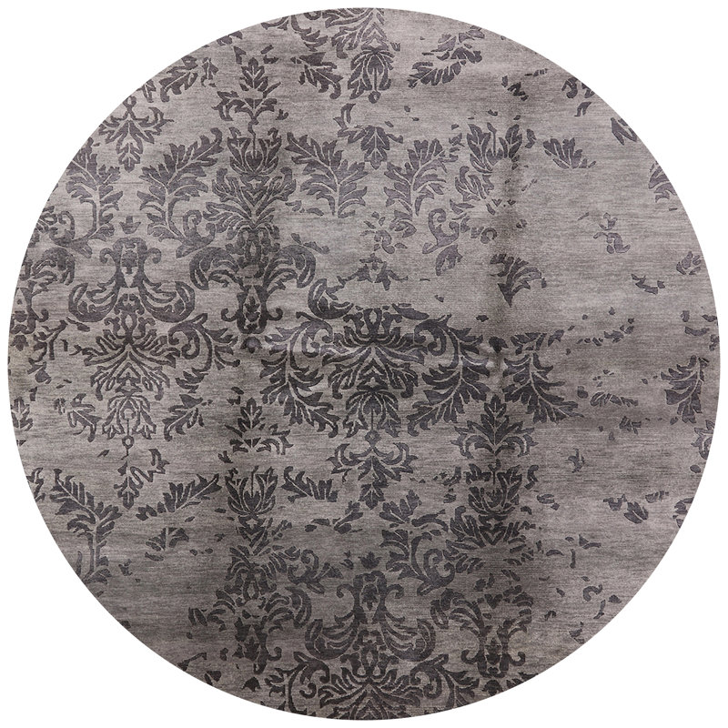Tapis oriental gris Howle, Rond 4 pi