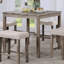 Ensemble de salle à manger 5 pièces Table et 4 tabourets de salle à manger beige