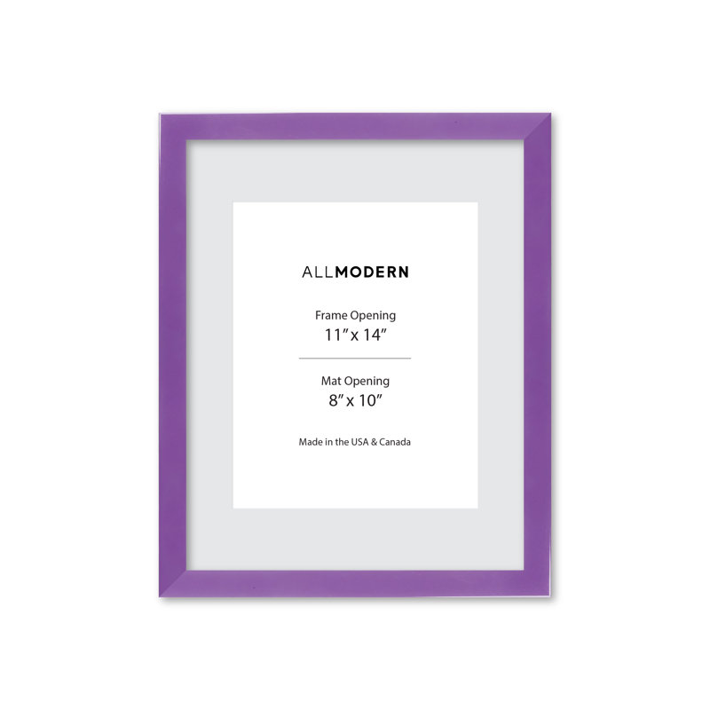 Cadre photo en bois massif Williston, L 12,75 po x H 15,75 po, Mauve prune, Oui