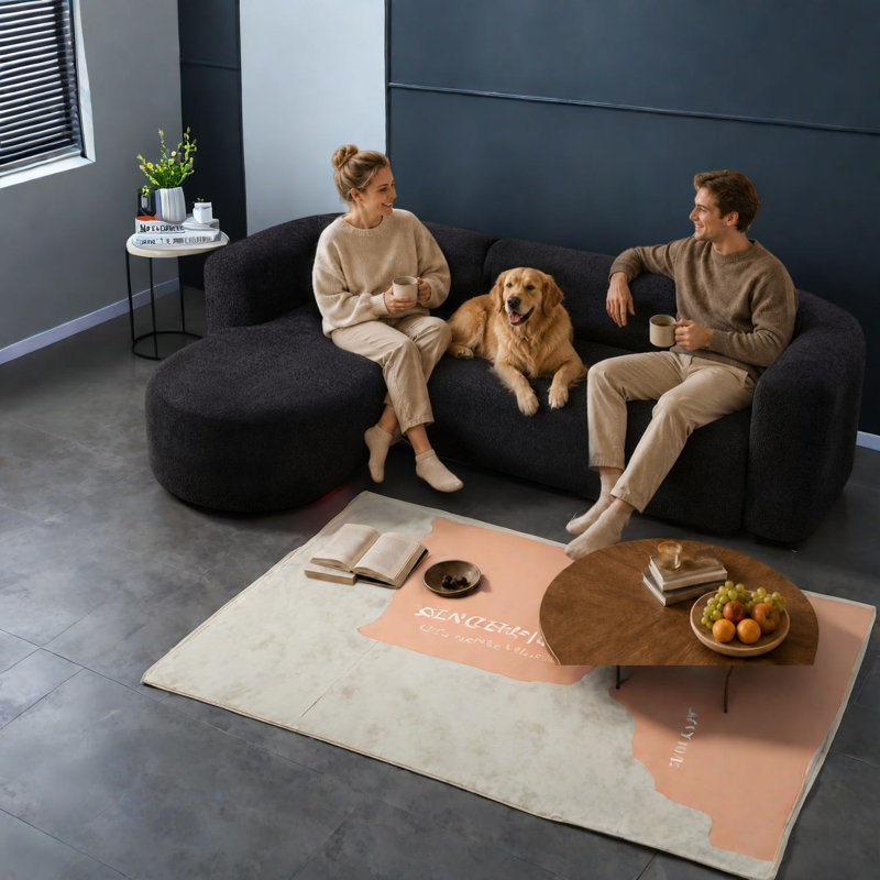 Compression Sectionals, 109 Inch Chenille L Shaped Modern Sofa for Home