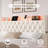 Upholstered Floating Bed With LED Lights, Charging Port-1558749533