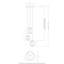 Luminaire suspendu en verre clair Vine 3-94559851