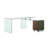 Rio L-Shaped Glass Top Executive Desk