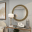 Miroir mural en métal avec détails perlés-72058591