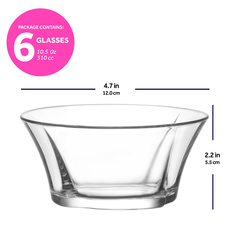 6 bols en verre Truva