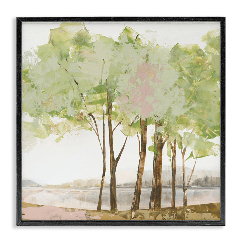 «Spring Awakening Trees», estampe numérique, conception par Ian C., Giclée encadrée noir minuit, H 12 po x l 12 po