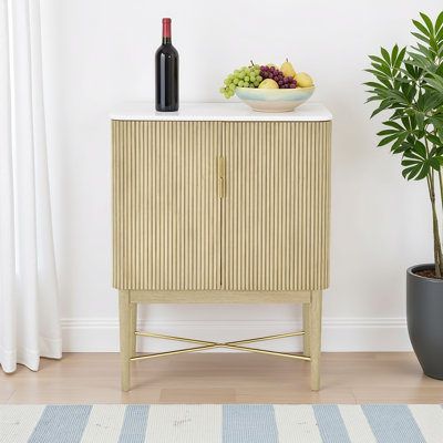 Sameya Marble Top Wine Cabinet