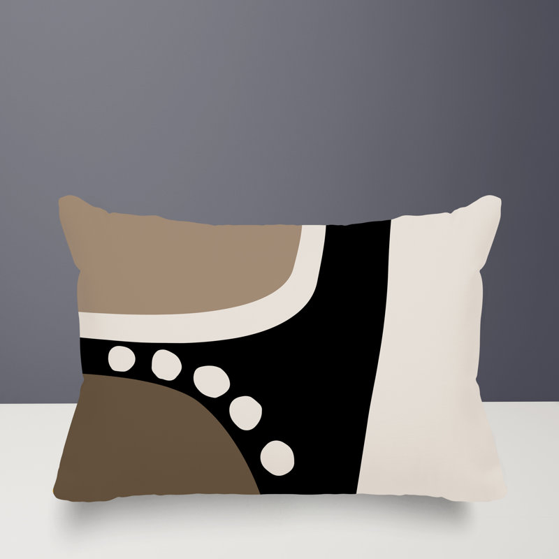 Coussin lombaire réversible intérieur / extérieur Sofi Minimalist, H 14 po x l 20 po, Beige