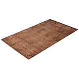 Overdyed Hand-Knotted Wool Modern-Contemporary Brown Area Rug 3' 1" x 5' 1"