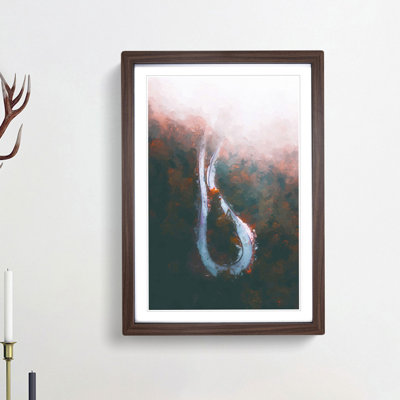 Clouds over the Forest Road in Abstract - Picture Frame Graphic Art Print
