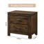 Table de chevet à deux tiroirs, table de bout en bois pour chambre