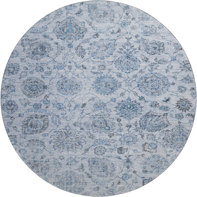 Premium Machine Washable Mayfield AMF1833 Damask Rug