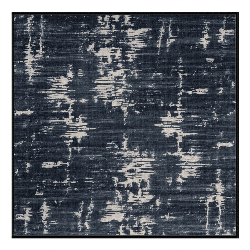 Tapis abstrait gris lavable à la machine, Carré 7 pi