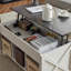 Table basse à blocs de couleur extensible 37,8 po noir, gris et blanc-1440750702-1440750674