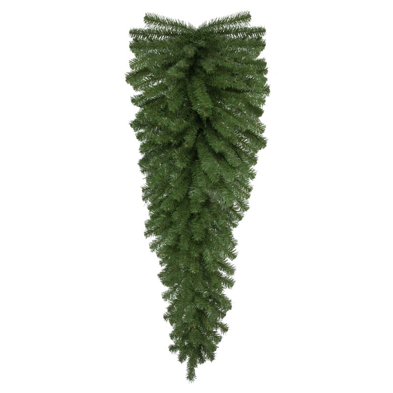 Ornement de Noël 48 po en forme de goutte de pin artificiel non éclairé
