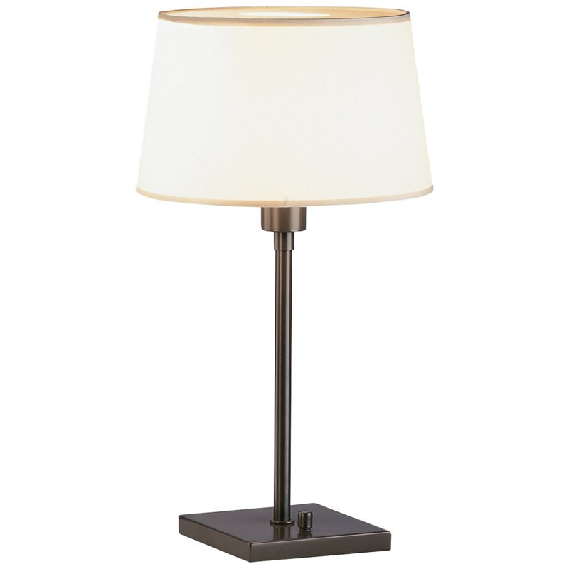Real Simple Table Lamp, Dark Bronze Powder Coat, Off-White Snowflake