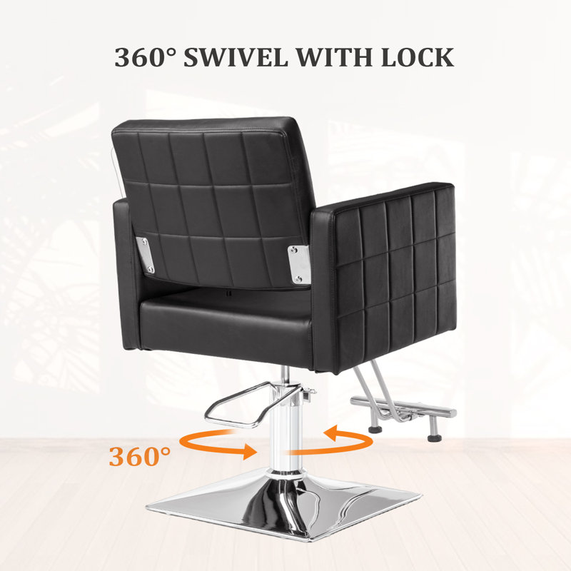 Fauteuil à cheveux en PVC et acier inoxydable
