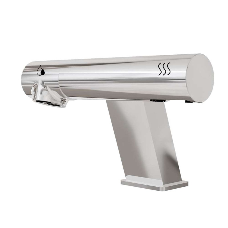 Chrome High Speed 2 in 1 Touchless Sensor Faucet with Built In Hand Dryer