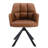 Khac Faux Leather Swivel Office Chair with Fixed Arms -796275510