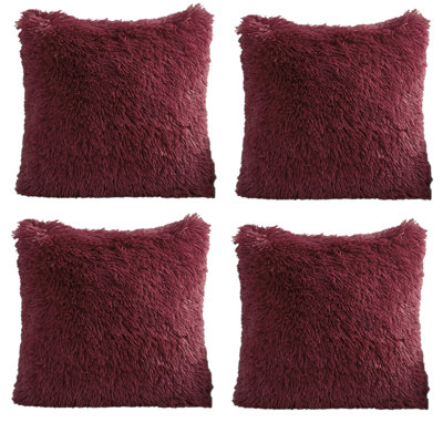 Ensemble de 4 housses de coussin en fausse fourrure II