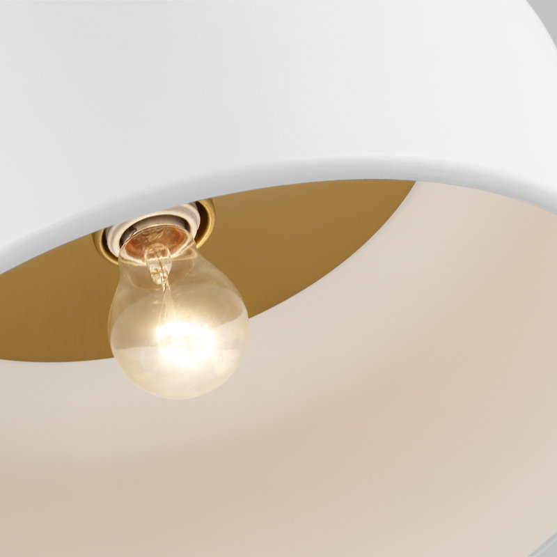 Flush Mount, Matte White, 7" H x 13.75" W x 13.75" D