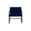 Stylish Wing Chair, Dark Blue, 27.6 x 29.1 x 29.5 inches | 100% Metal Frame, 100% Babyface Fabric | Comfortable Seat Height: 18.1 inches, Depth: 20.5 inches, Width: 26.0 inches | Perfect for Living Room & Home Office-797212094
