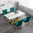 Kekeli 6 - Person Pedestal Dining Set-106383669-106383664