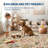 2x6 Kitchen Runner Rug – Soft Non-Shedding Low Pile Farmhouse Floral Carpet with Non-Slip Backing, Stain-Resistant Snake Print Bath Mat-1685135235