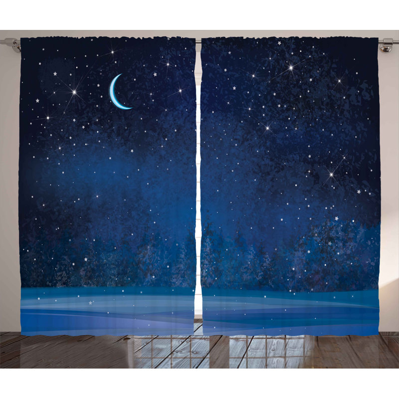 Amalia Semi Sheer Curtain Pair, 54" W x 96" L