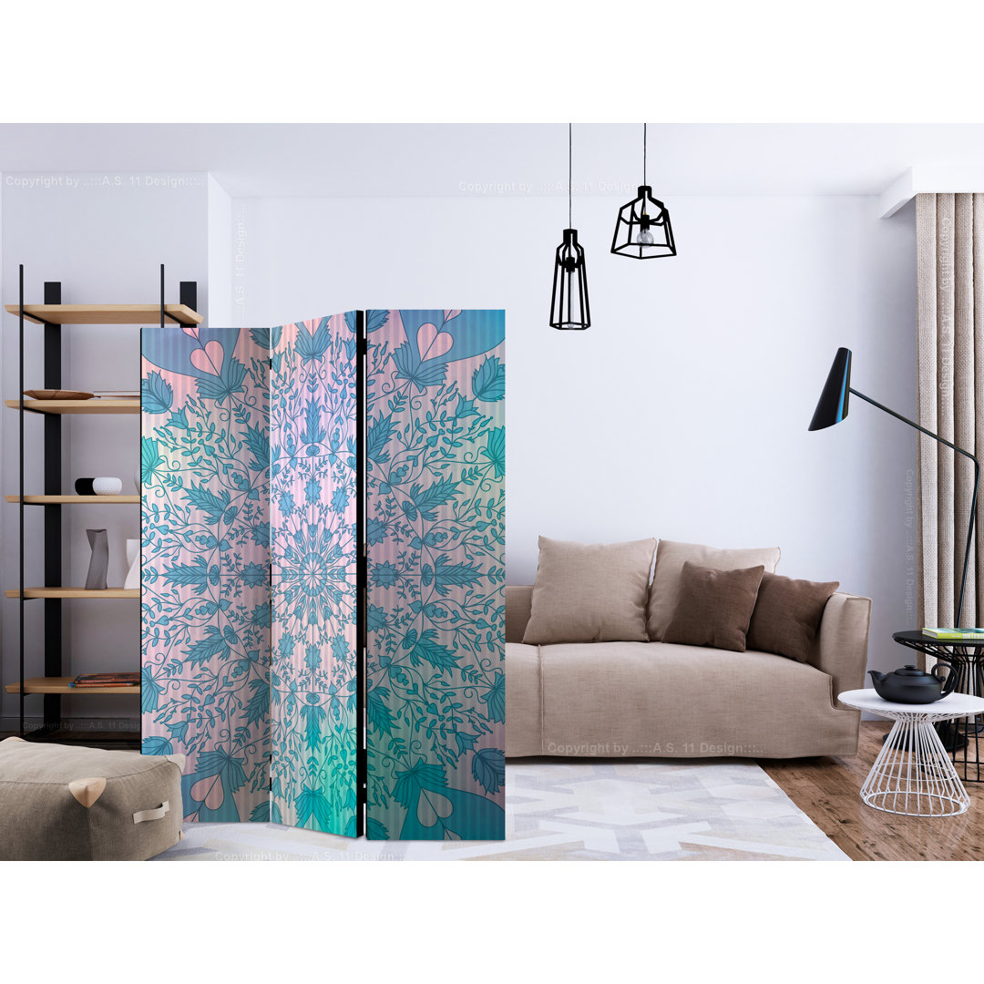 Girly Mandala (Blau) Leinwand mit 3 Tafeln