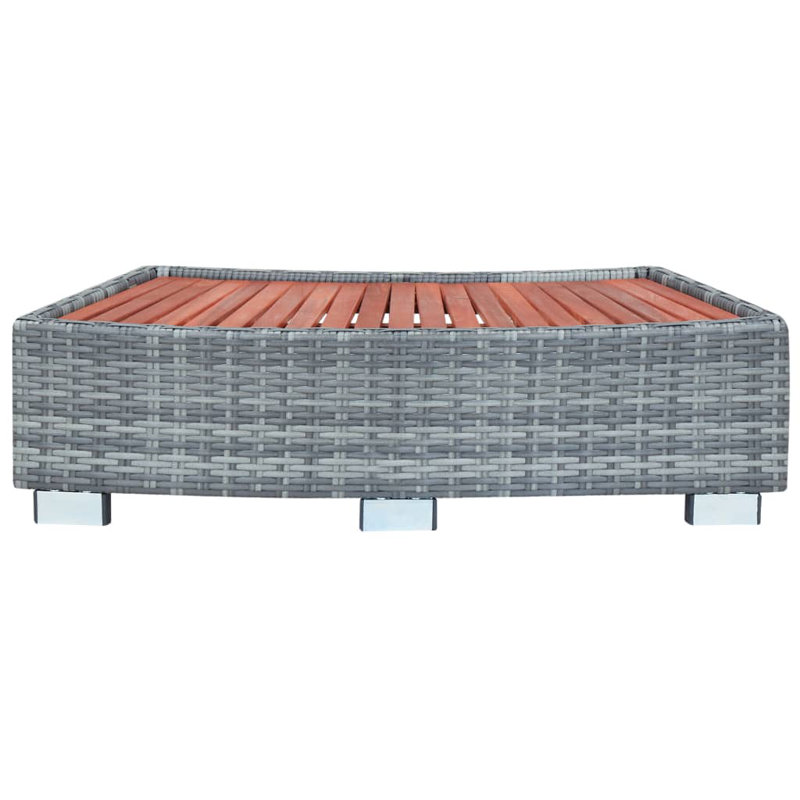 Poly Rattan Spa Step, Grey