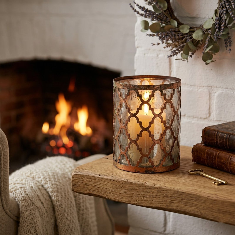 Tabletop Votive Holder, 10.75" H x 8.75" W x 8.75" D