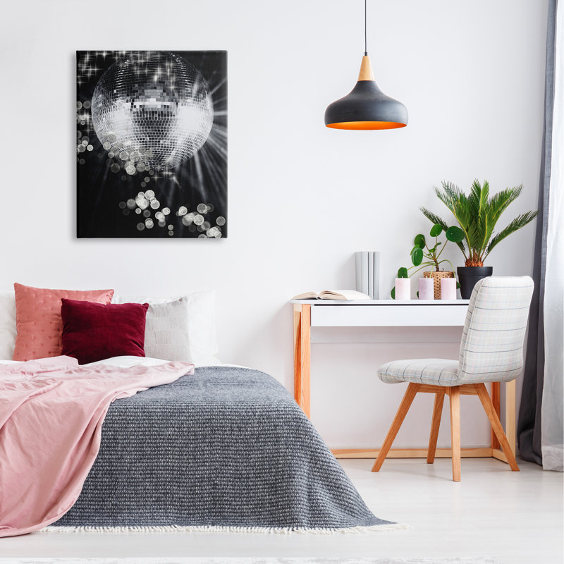 " Glimmering Disco Ball ", 40" H x 30" W x 1.5" D
