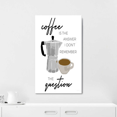 « Le café est la solution » par Daniela Santiago – Impression sur toile
